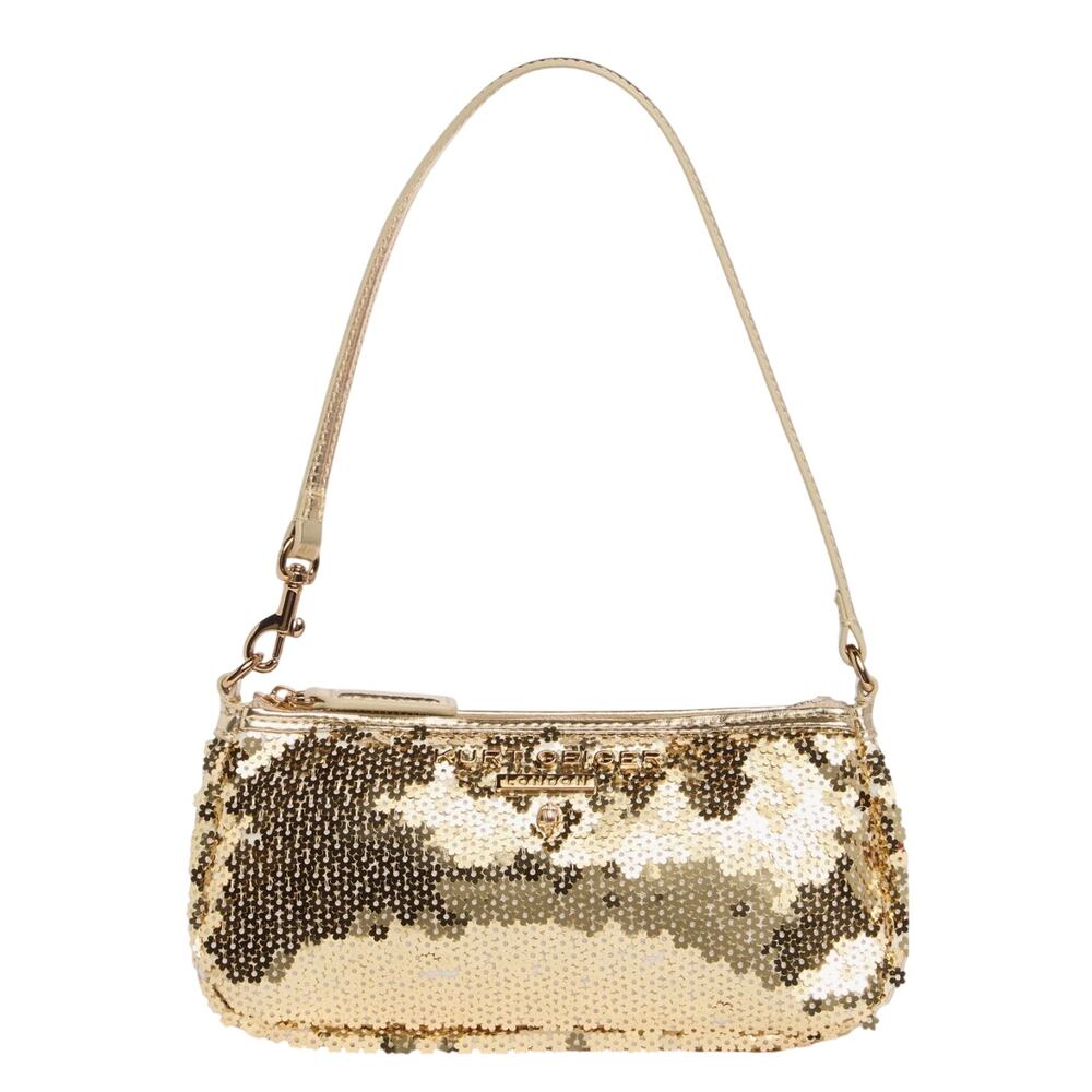 Kurt Geiger London Gold Small Highgate Wristlet Bag NWT